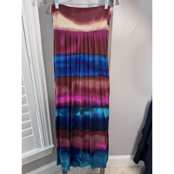 Soma Faye Halter/strapless Maxi Dress Small Ombre Soft Knit Resort Wear EUC - Picture 2 of 5